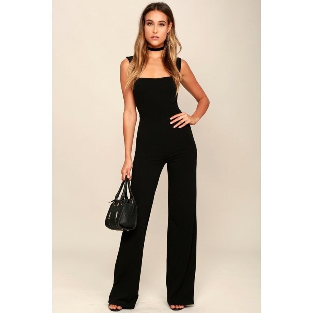 Lulus Enticing Endeavors Black Jumpsuit - Size S